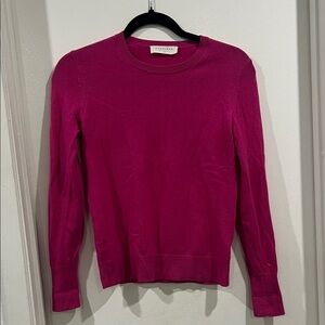 Everlane Women's 100% Cashmere Slim Crew Neck Sweater - Fuchsia Pink Size XXS